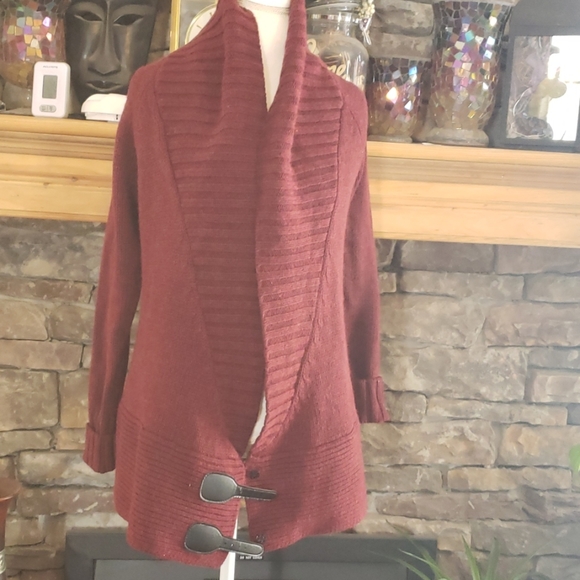 ⚡SALE⚡MODA INTERNATIONAL KNIT SHAWL SWEATER SZ S - Picture 1 of 8